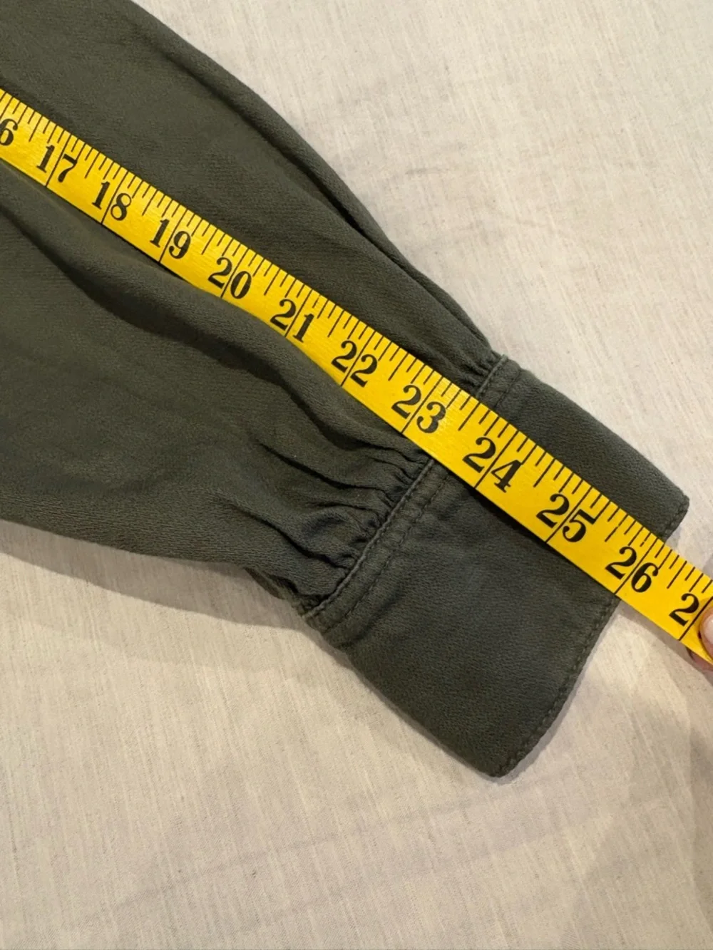 ba&sh Axelle olive Ruffle-Neck button front shirt - Picture 15 of 15